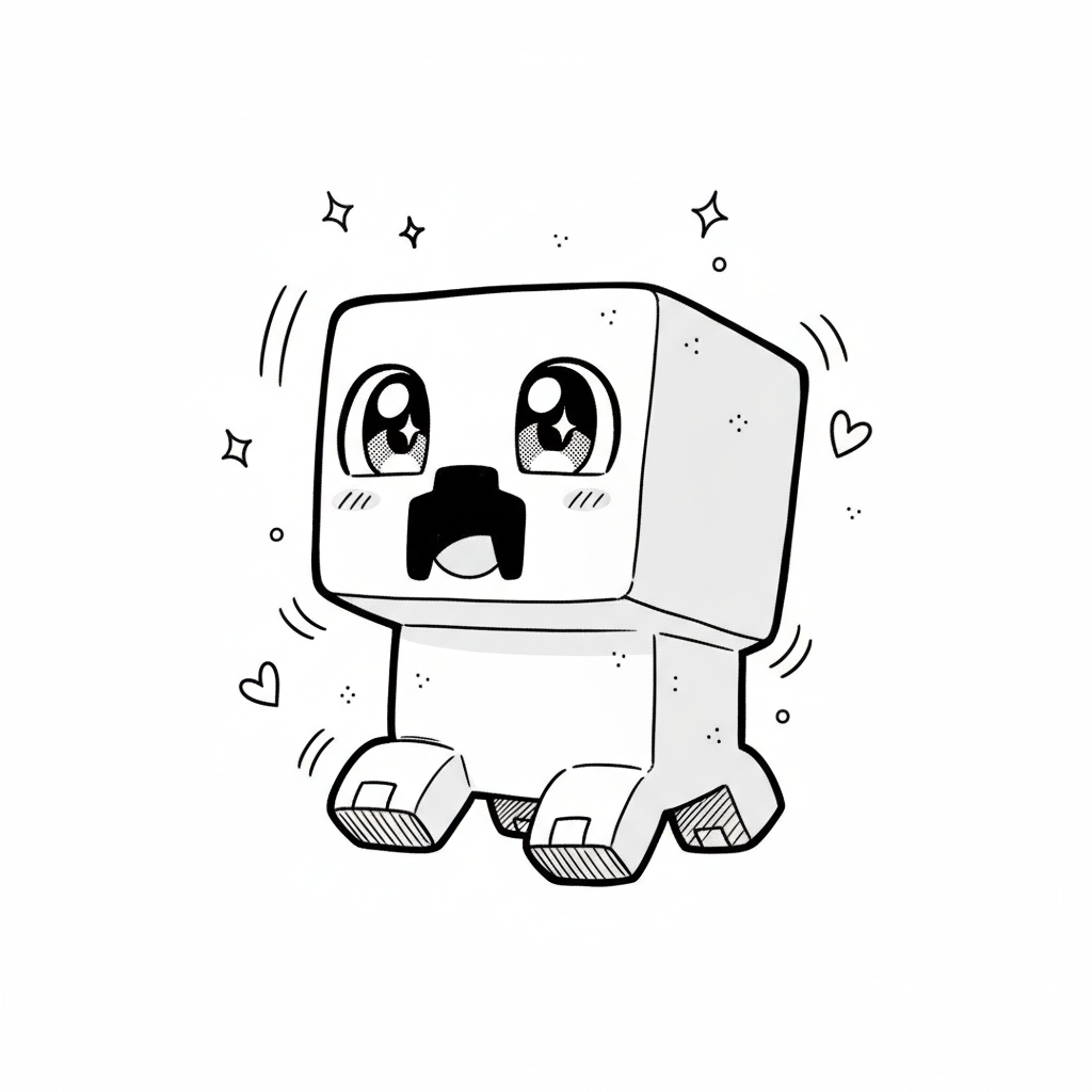 How to Draw a Minecraft Creeper example 2