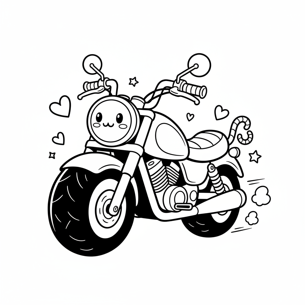 How To Draw A Cartoon Motorcycle Motorcycle Rider Drawing At