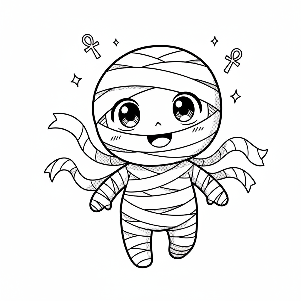 How to Draw a Mummy example 2