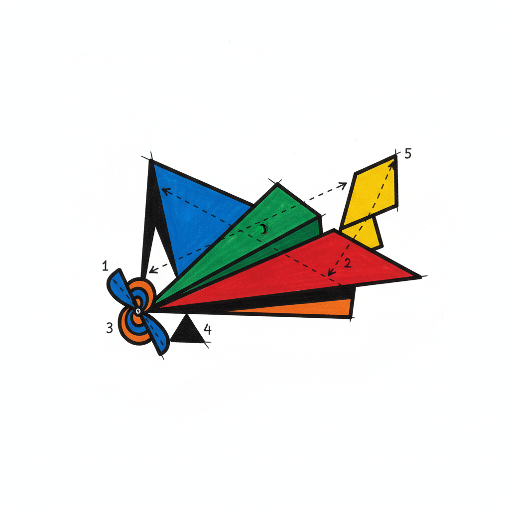 How to Draw a Paper Airplane example 6