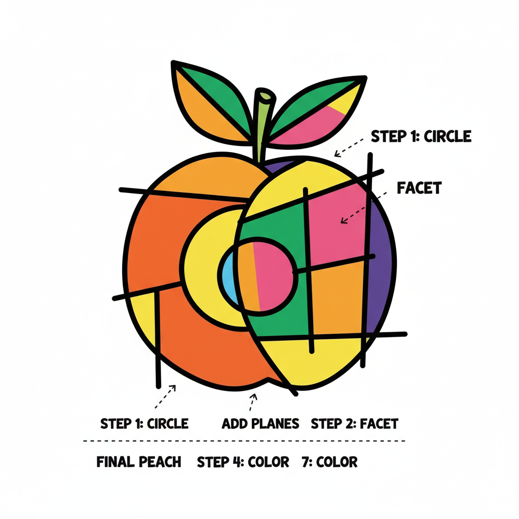How to Draw a Peach example 6