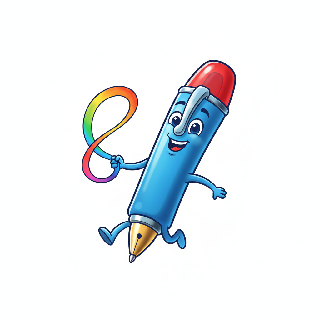 how to draw a pen. Activities for Kids.