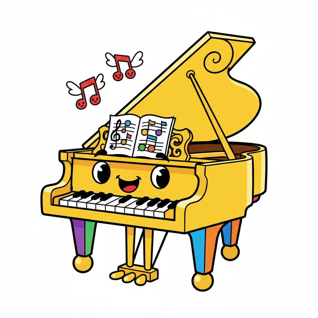 How to Draw a Piano example 4