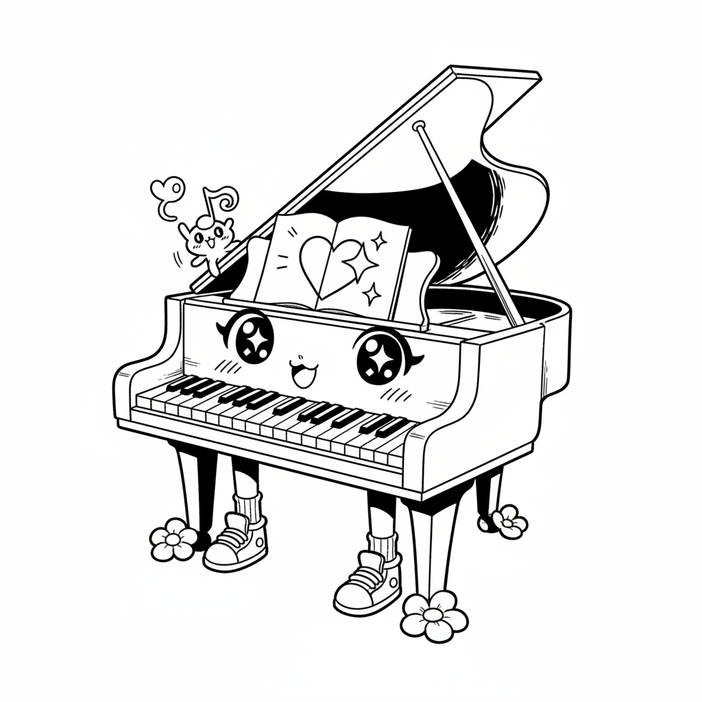 How to Draw a Piano example 2