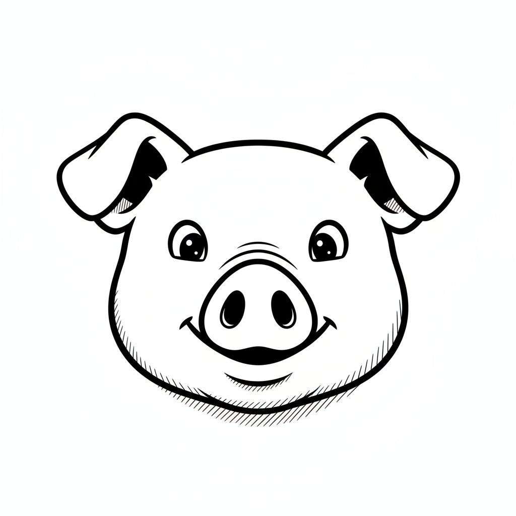 How to Draw a Pig Face