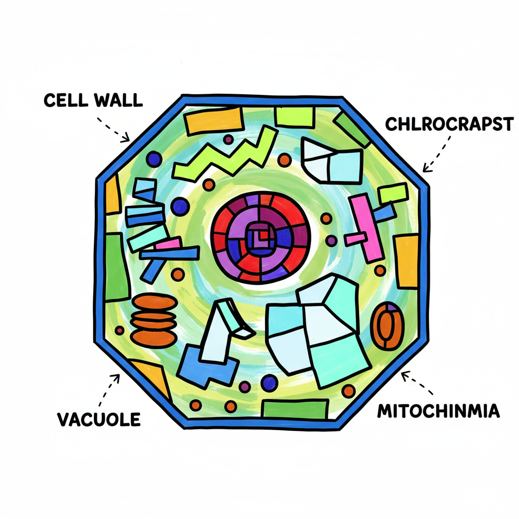 How to Draw a Plant Cell example 6