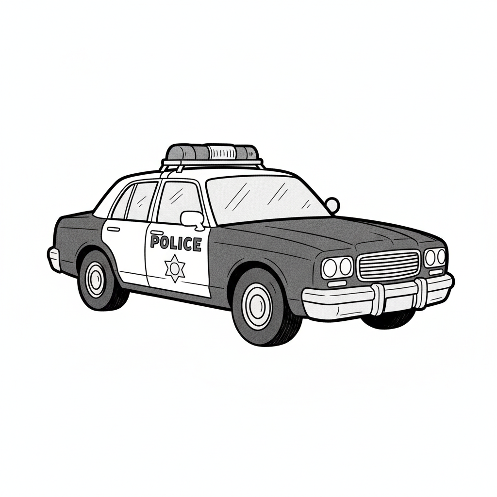 How to Draw a Police Car