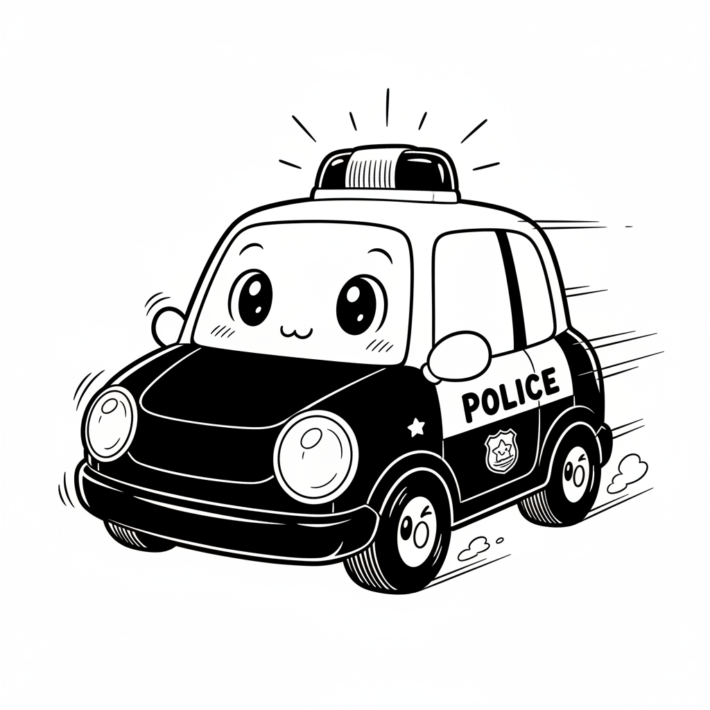 How to Draw a Police Car example 2