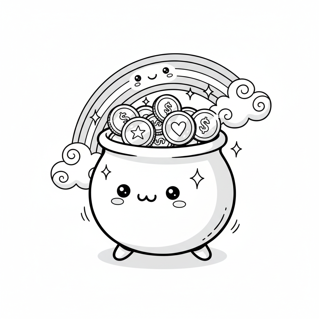 How to Draw a Pot of Gold example 2