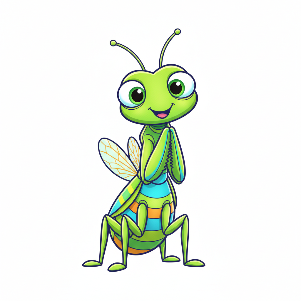 How to Draw a Praying Mantis example 4