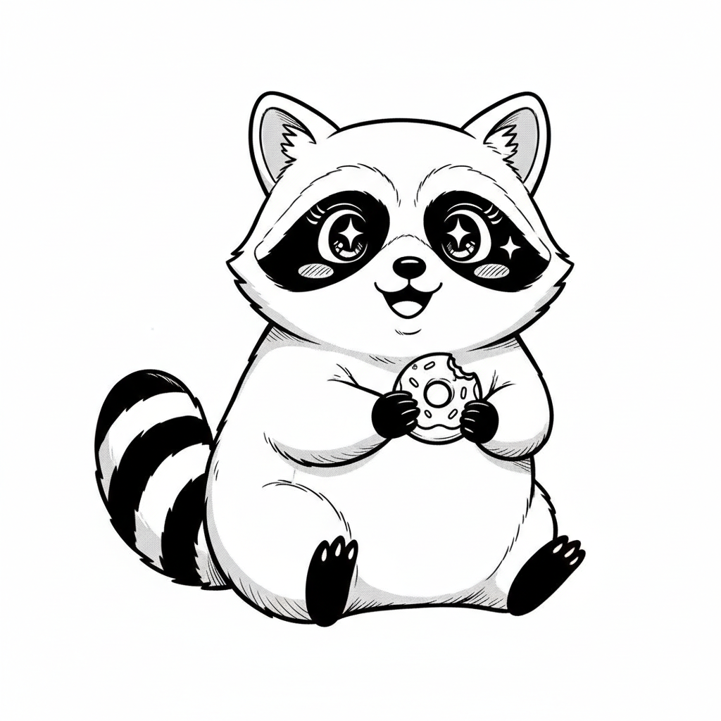 How to Draw a Racoon example 2