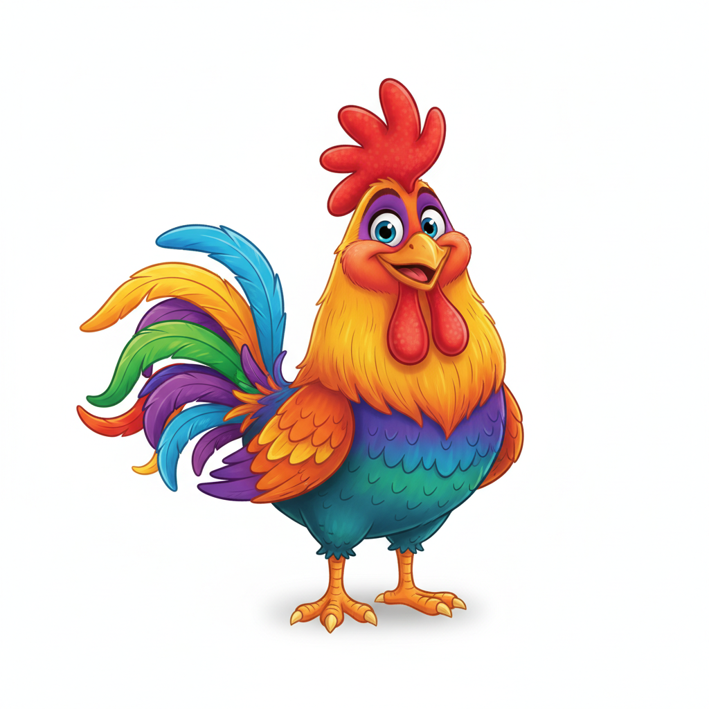 How to Draw a Rooster example 4