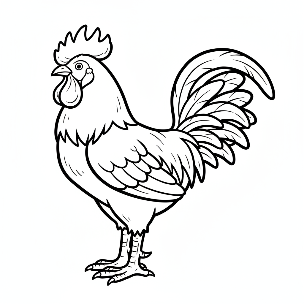 How to Draw a Rooster