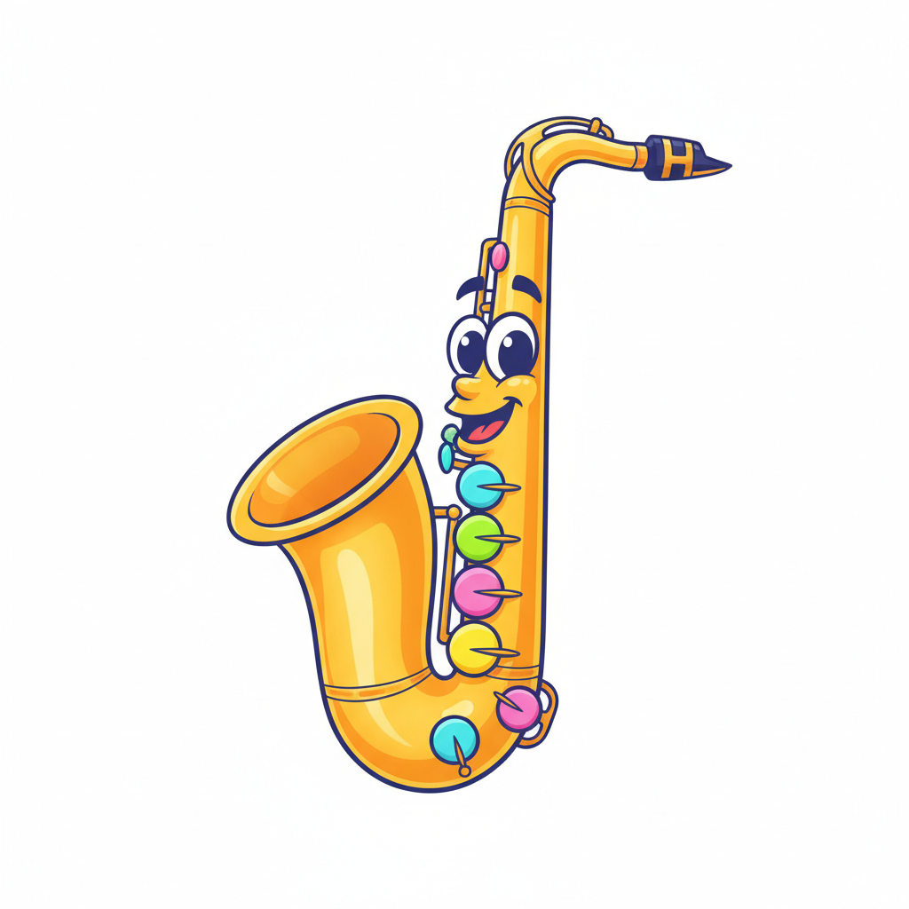 How to Draw a Saxophone example 4