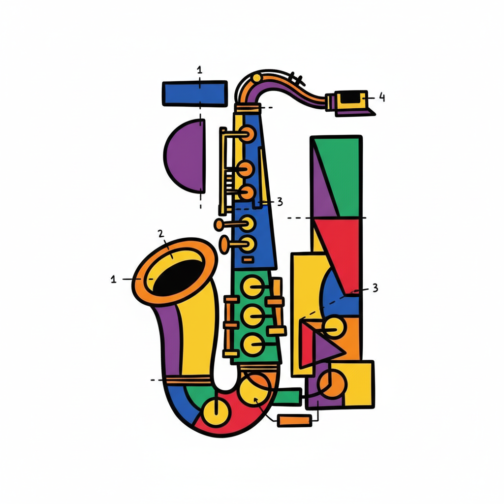 How to Draw a Saxophone example 6