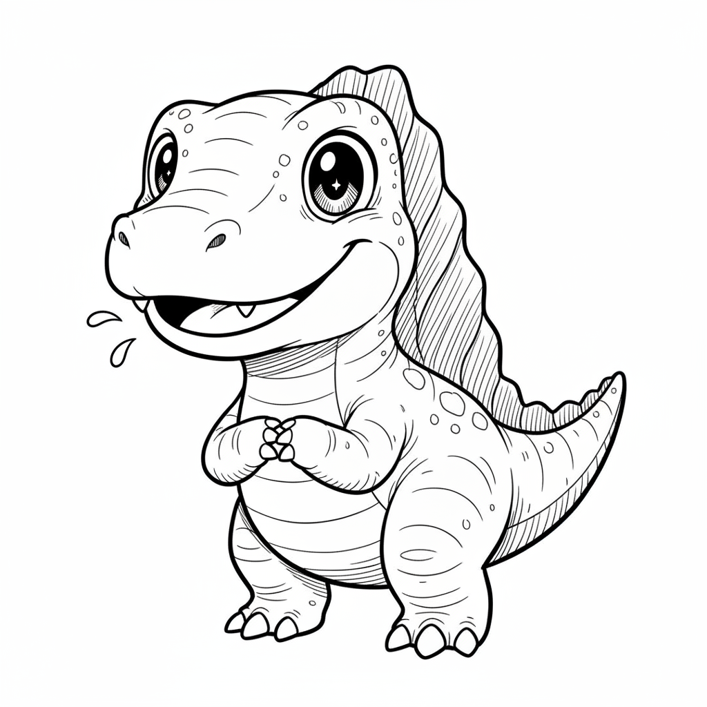 How to Draw a Spinosaurus example 2