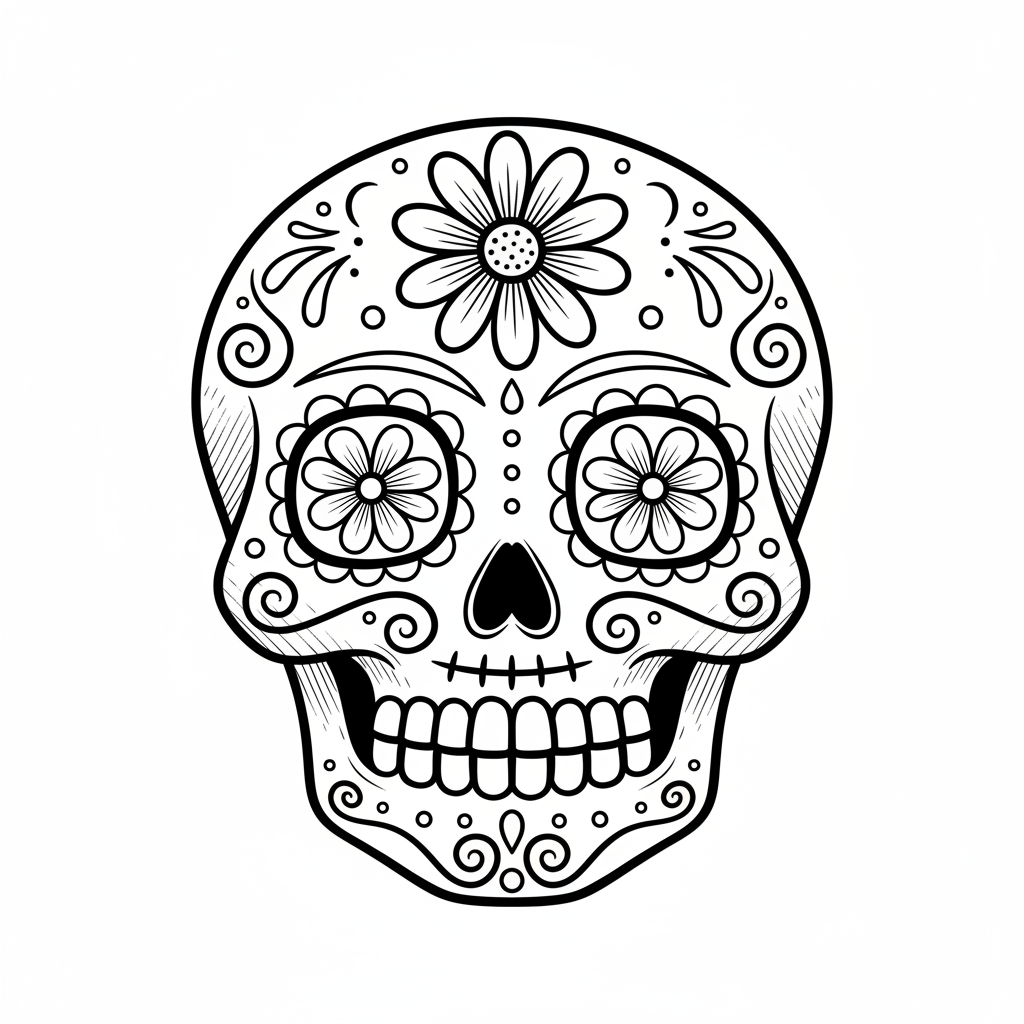 How to Draw a Sugar Skull