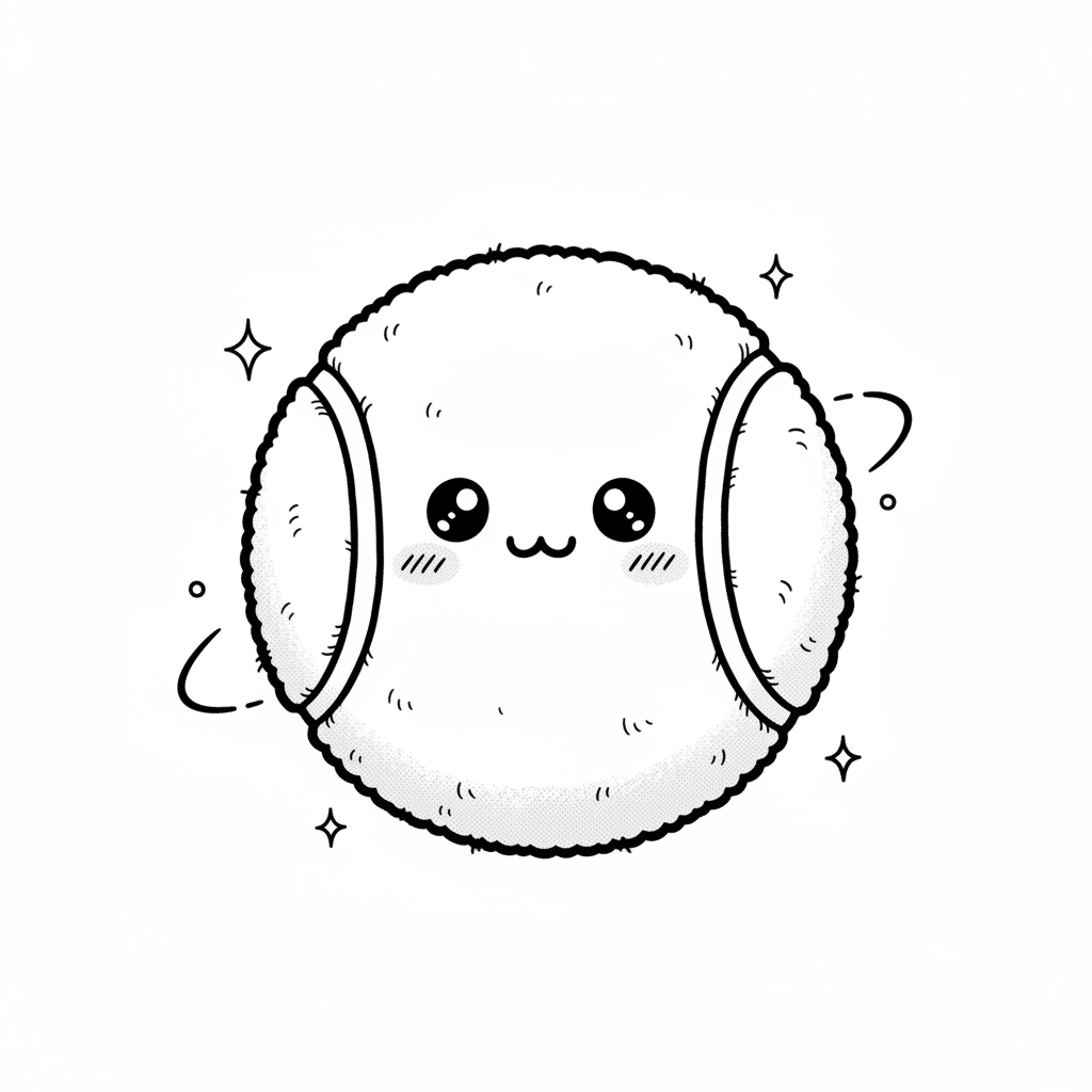 How to Draw a Tennis Ball example 2