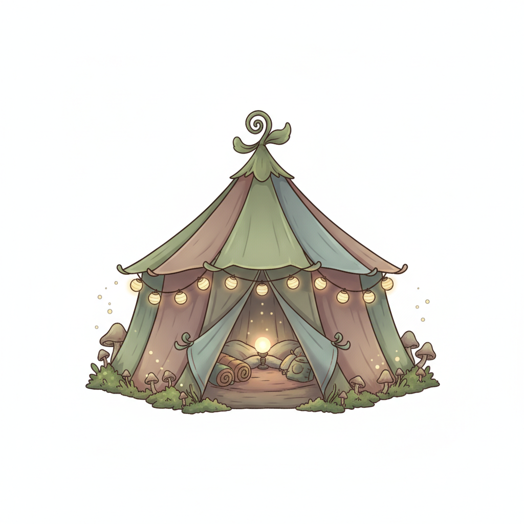How to Draw a Tent example 3