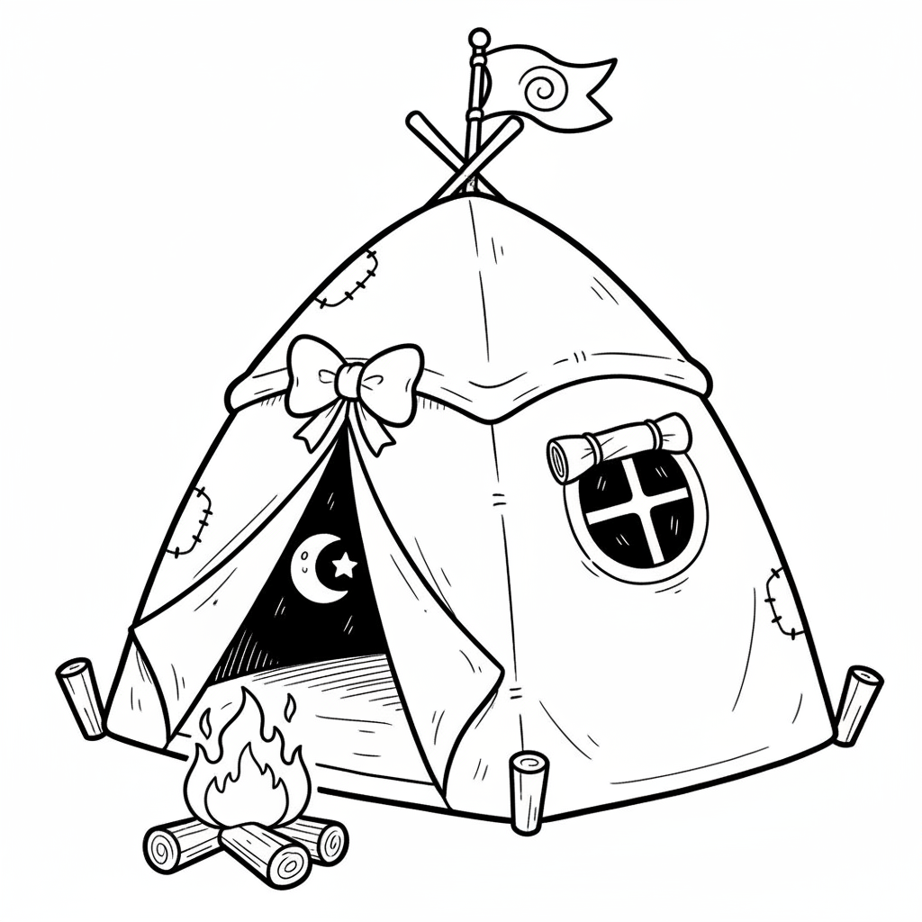 How to Draw a Tent example 2