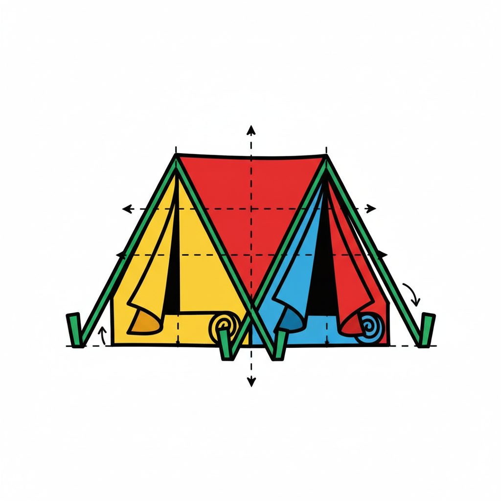 How to Draw a Tent example 6
