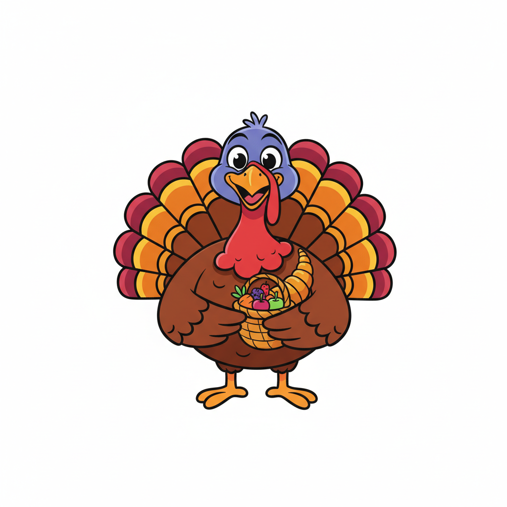 How to Draw a Thanksgiving Turkey example 4