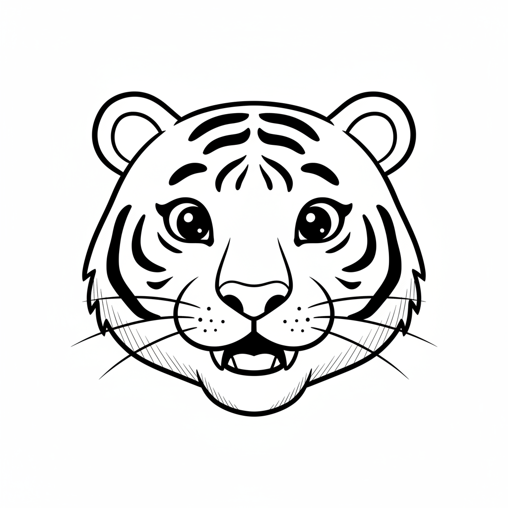 How to Draw a Tiger Face