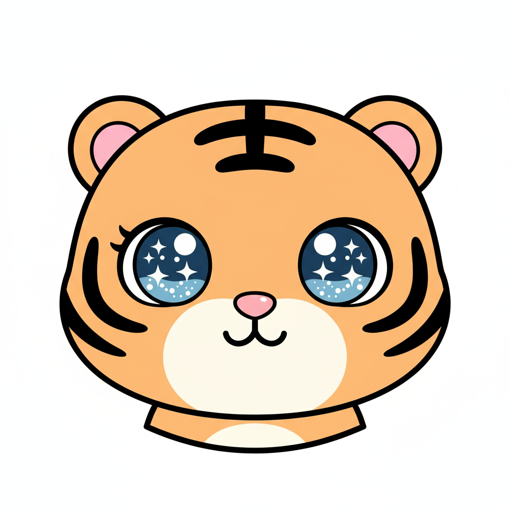 How to Draw a Tiger Face example 5