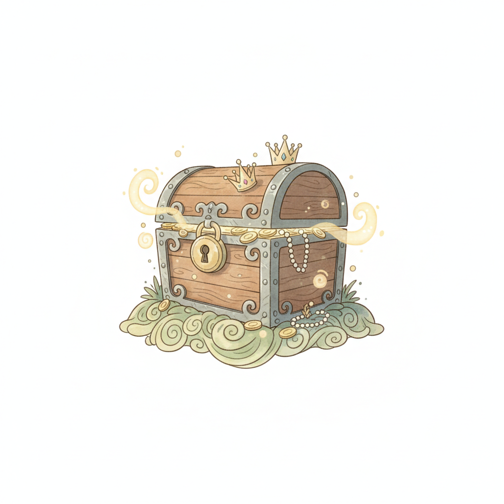 How to Draw a Treasure Chest example 3