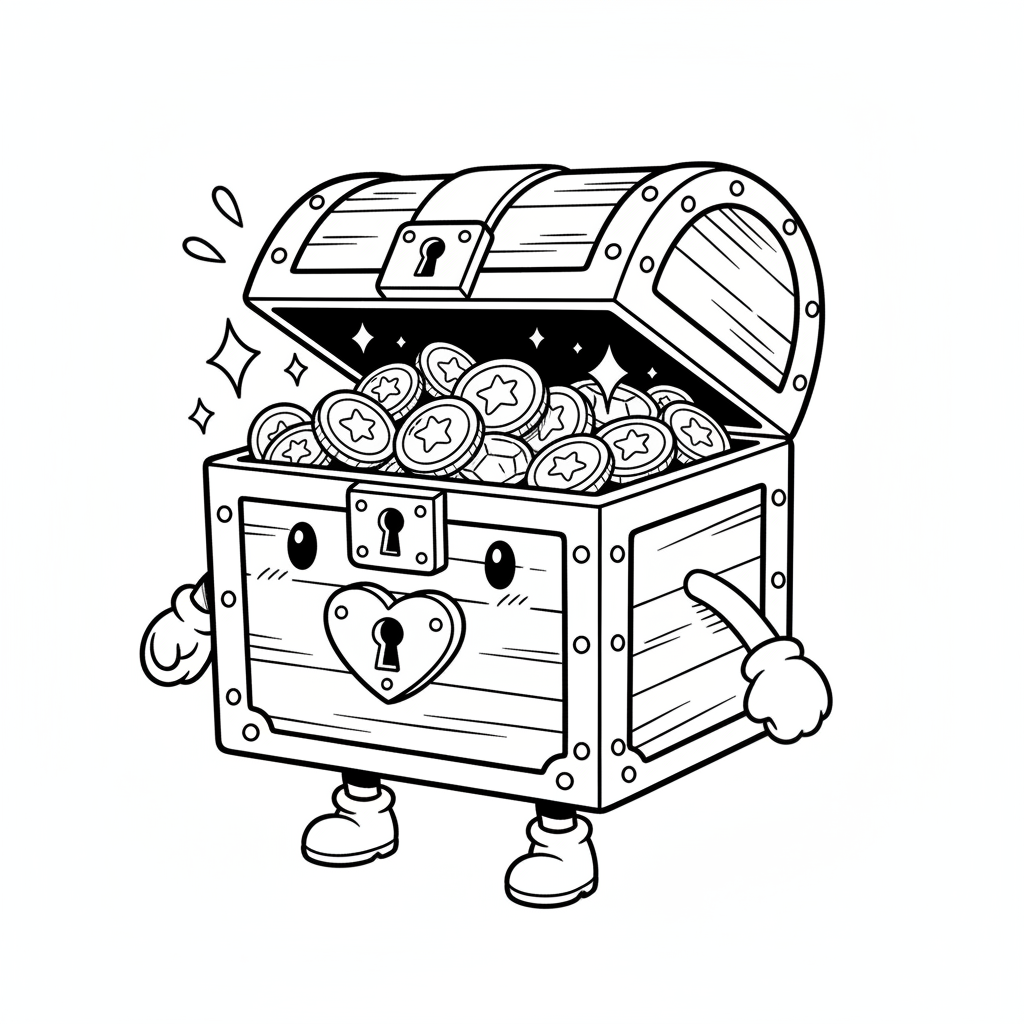 How to Draw a Treasure Chest example 2