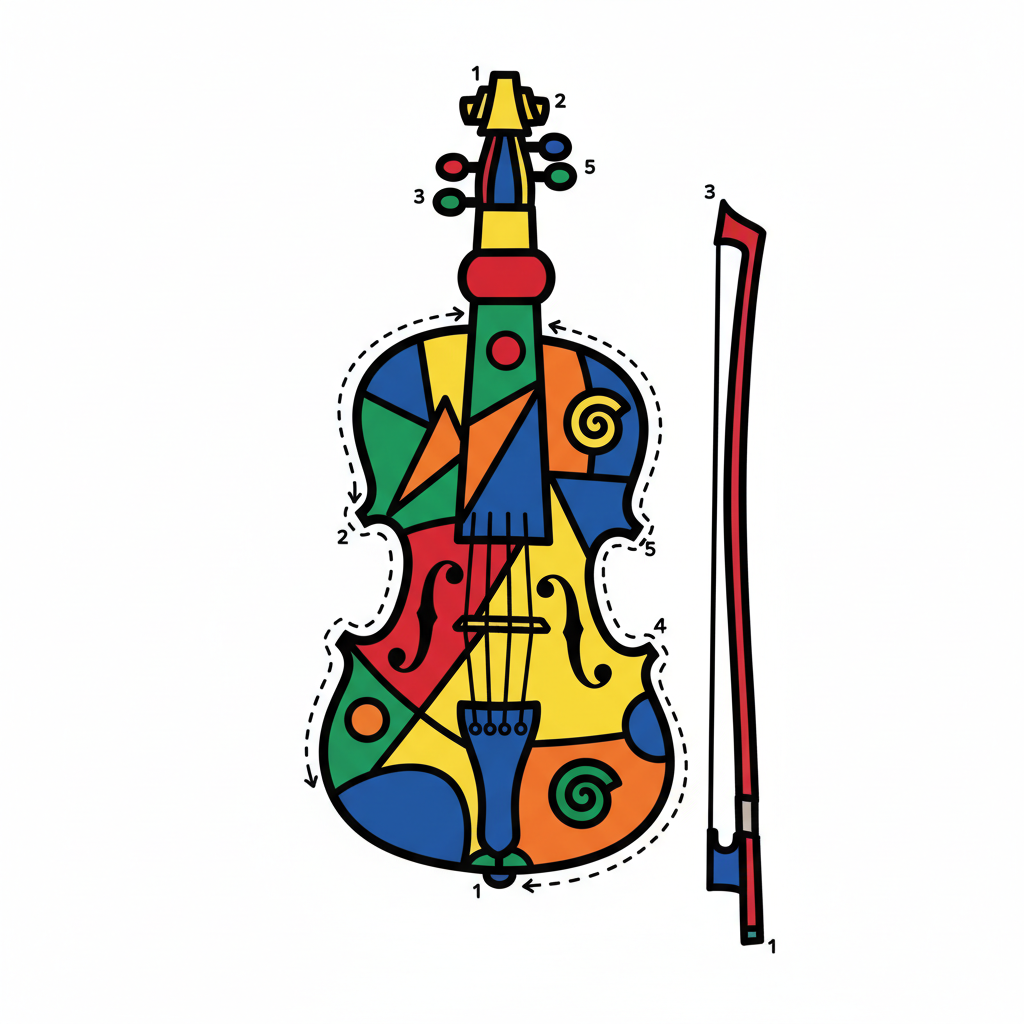 How to Draw a Violin example 6
