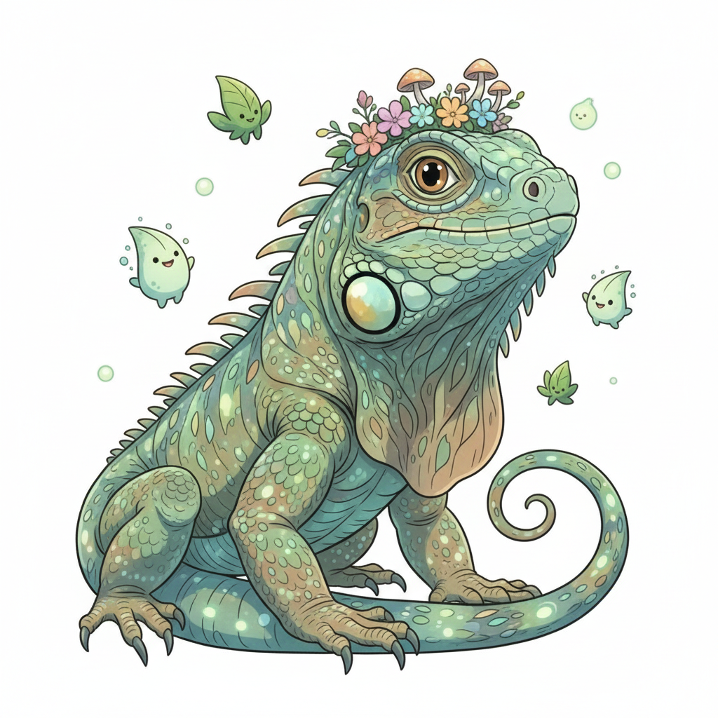 How to Draw an Iguana example 3
