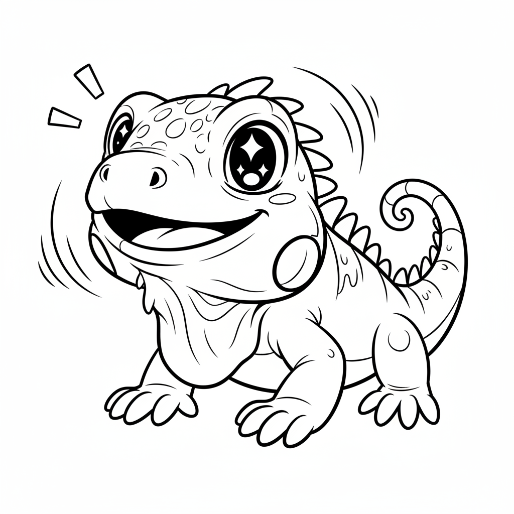 How to Draw an Iguana example 2