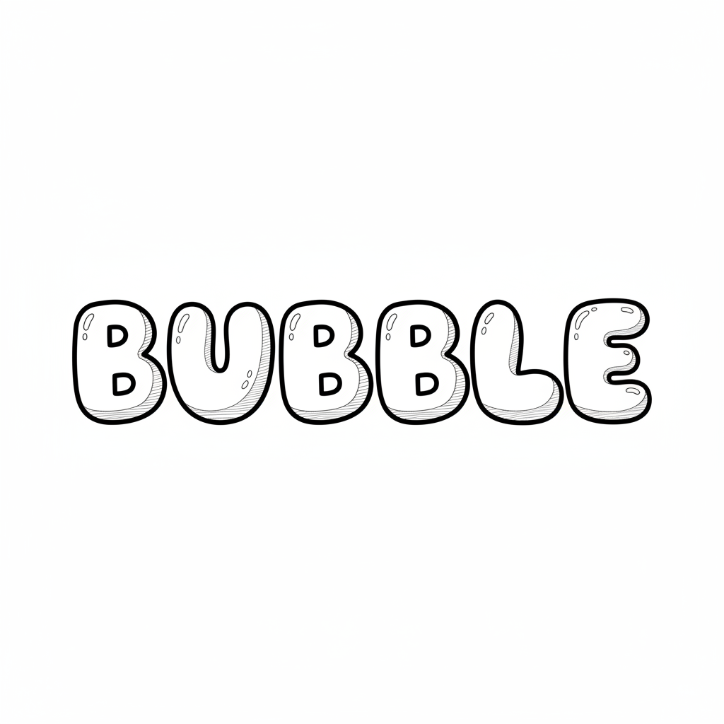 how to draw bubble letters. Activities for Kids.