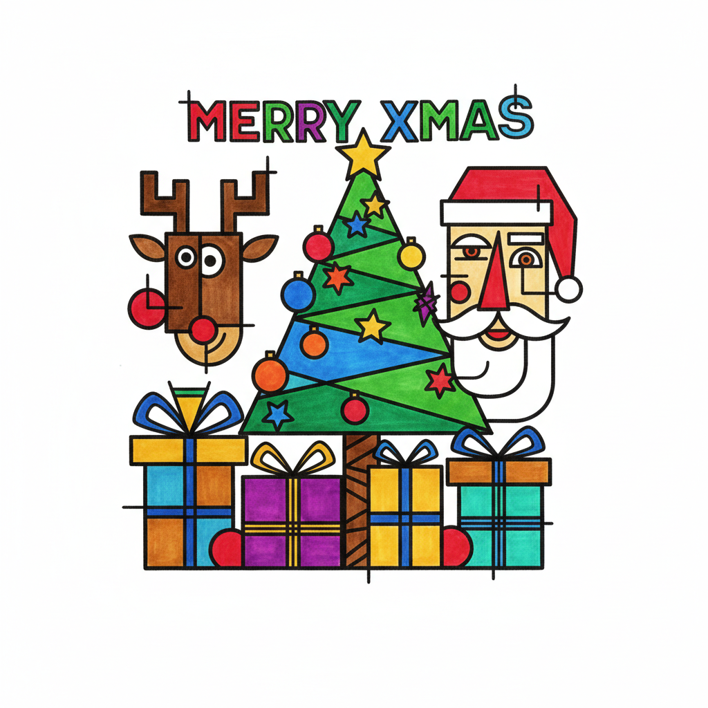 How to Draw Christmas example 6