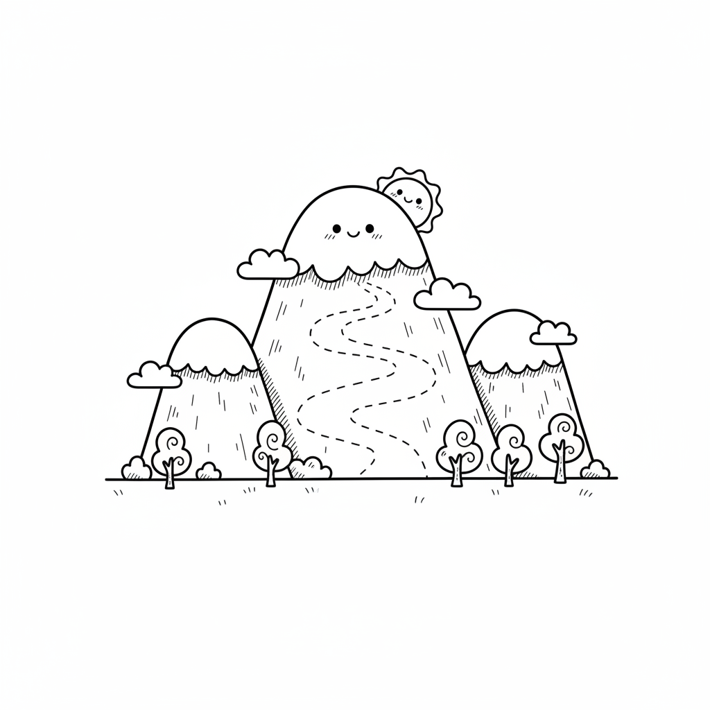 How to Draw Mountains example 2