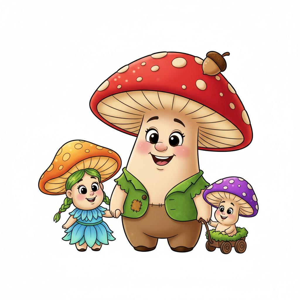 How to Draw Mushrooms example 4