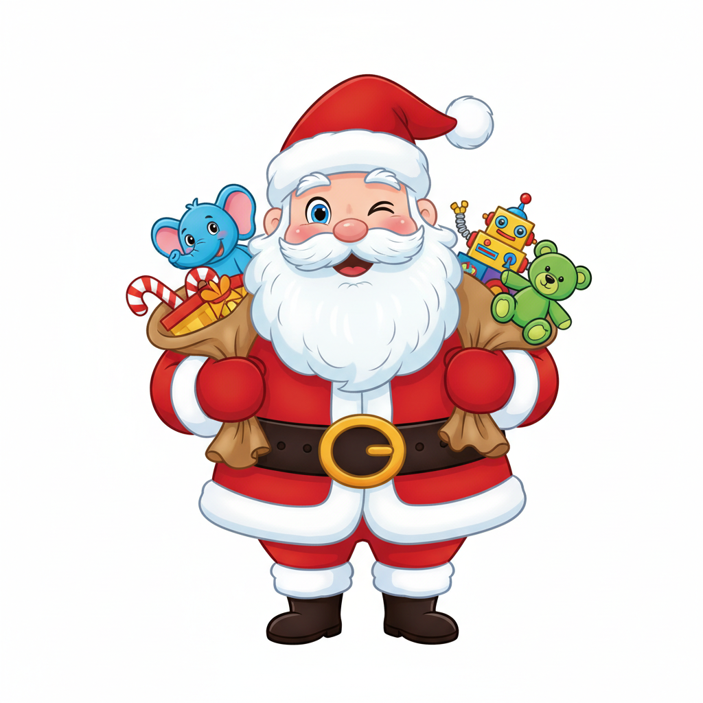 How to Draw Santa Claus example 4
