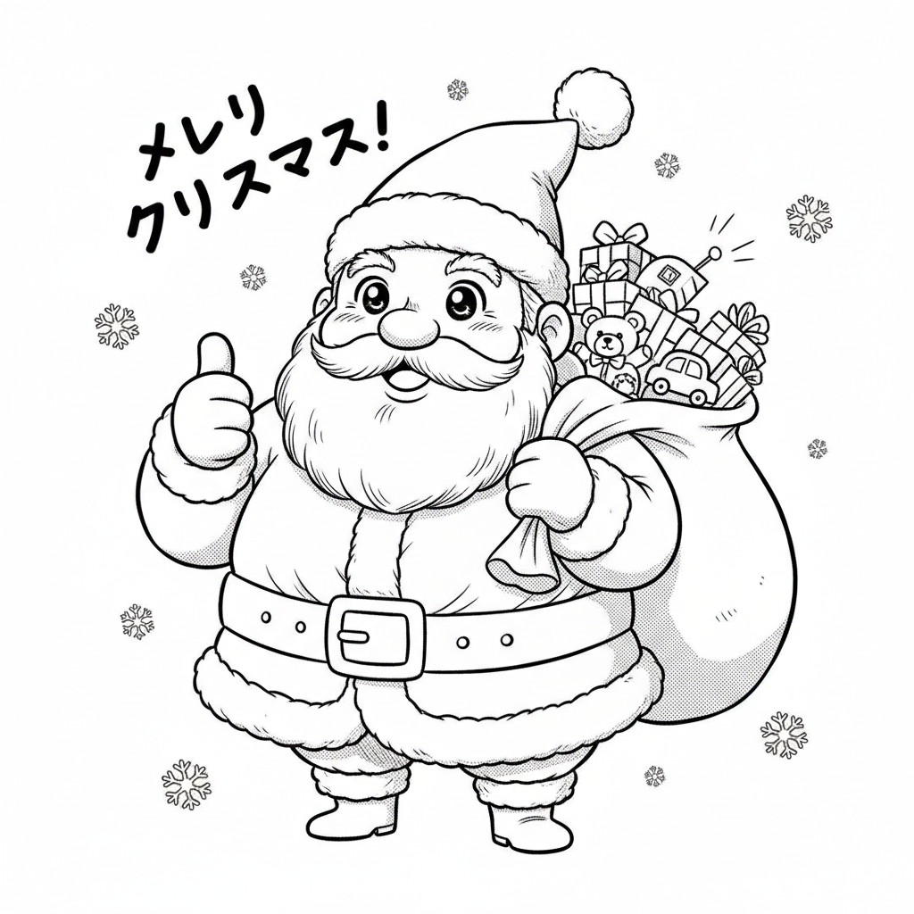 How to Draw Santa Claus example 2