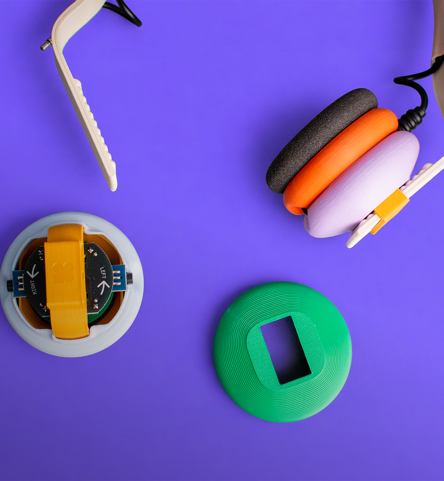 Recyclable Kibu headphone components
