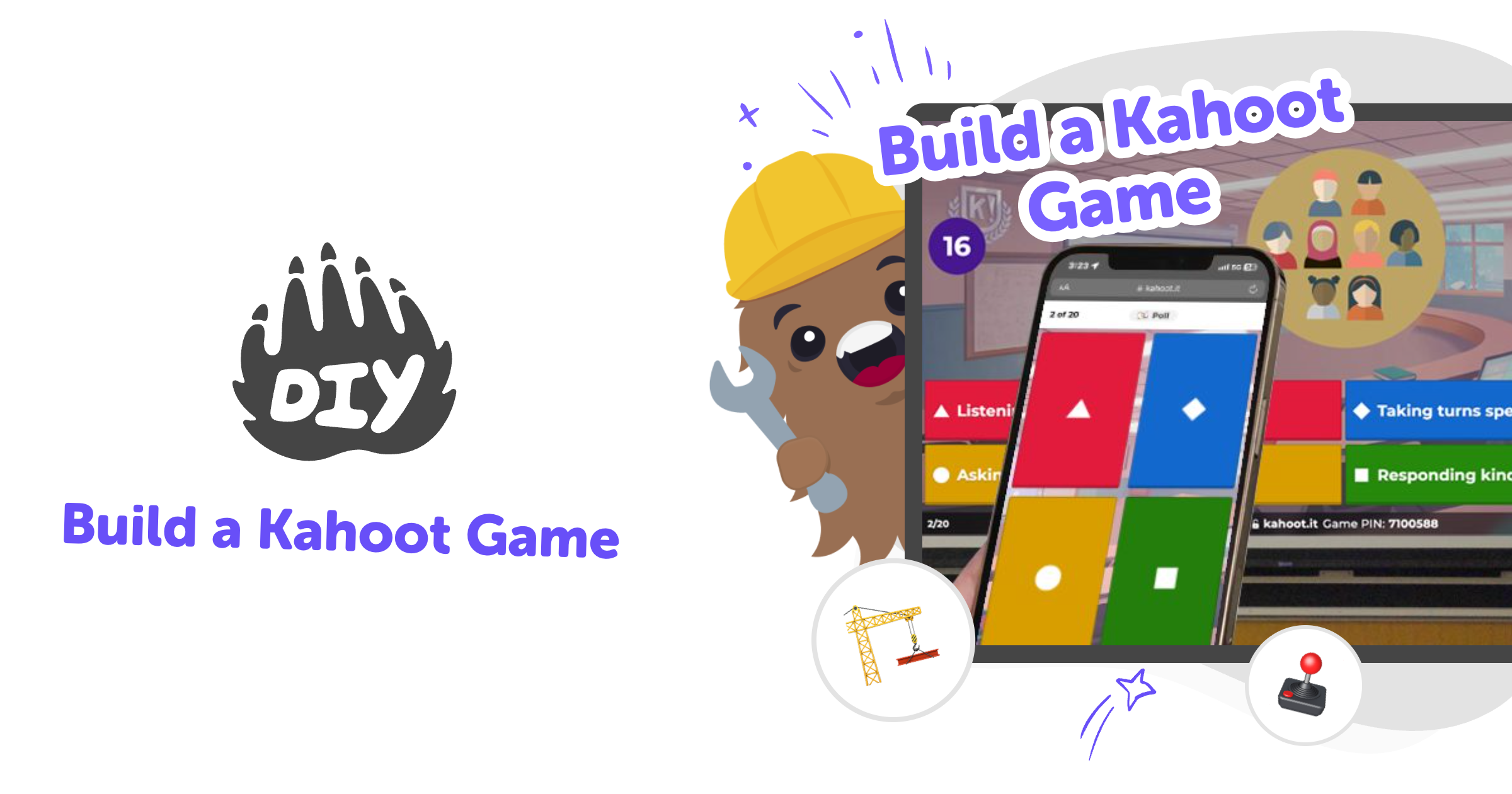 Build a kahoot game for kids: make a quiz game with guided coding