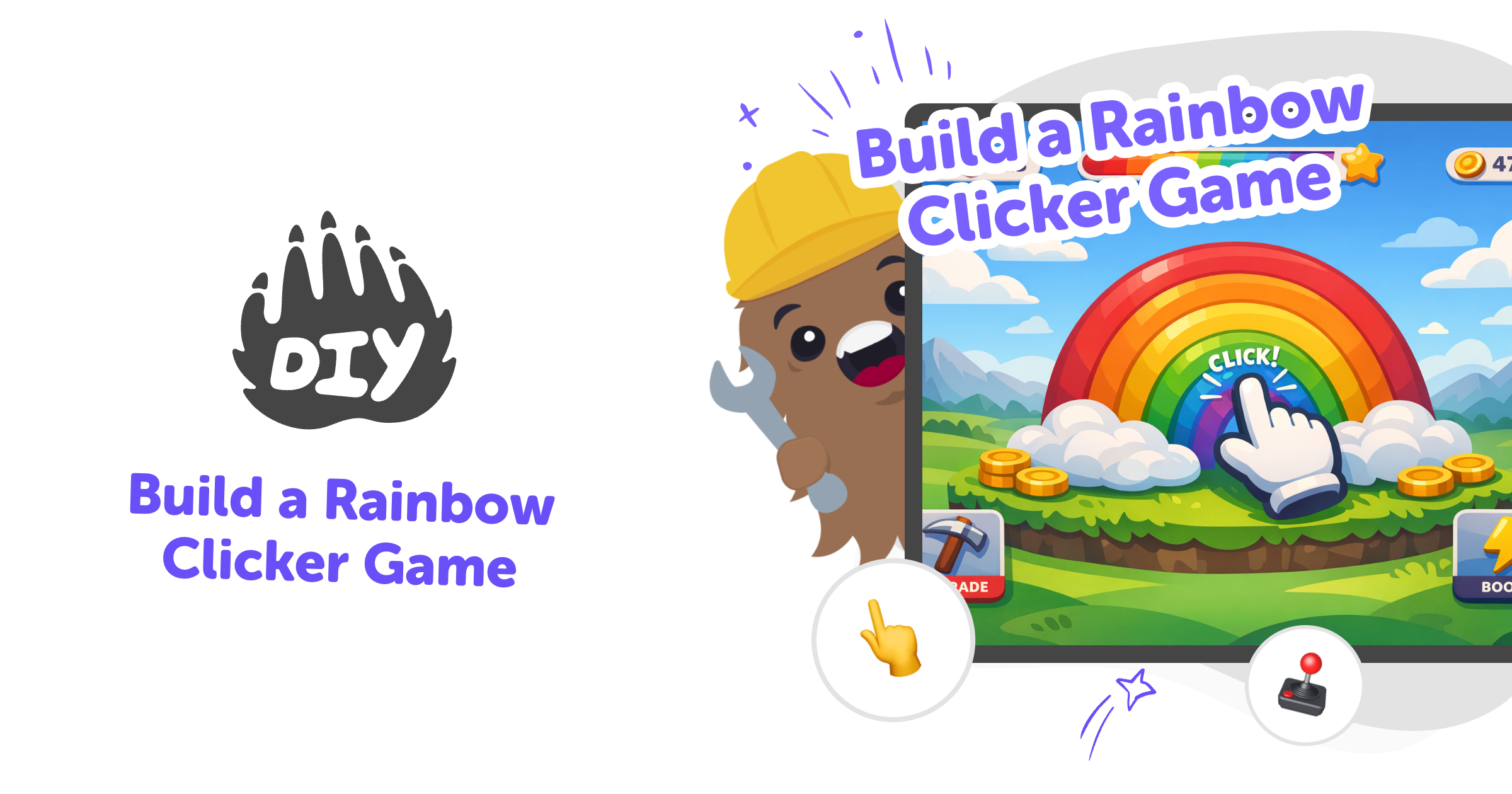 Build a rainbow clicker game with Vibe Coding