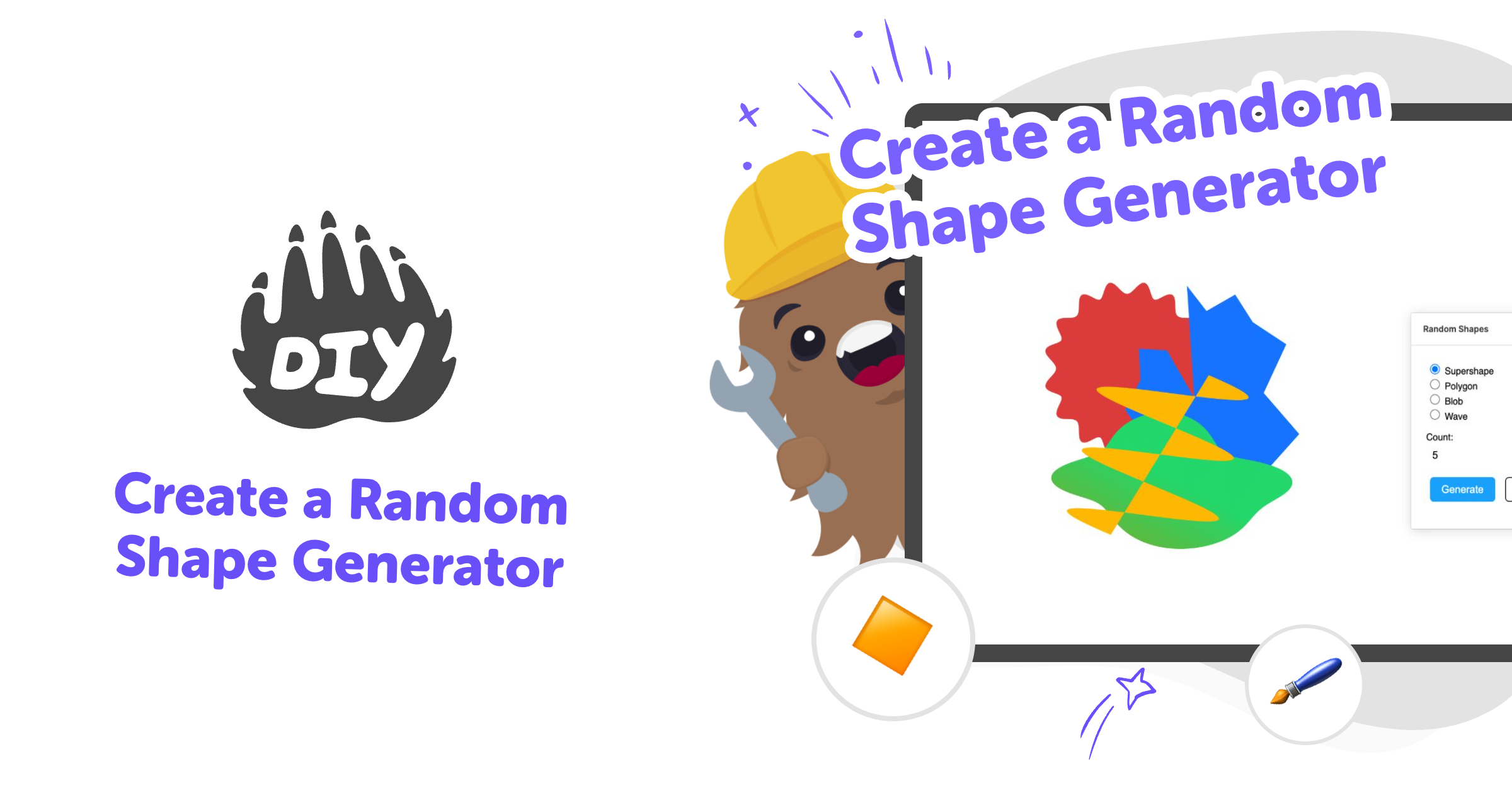 Create a random shape generator for kids | Create a Random Shape Generator