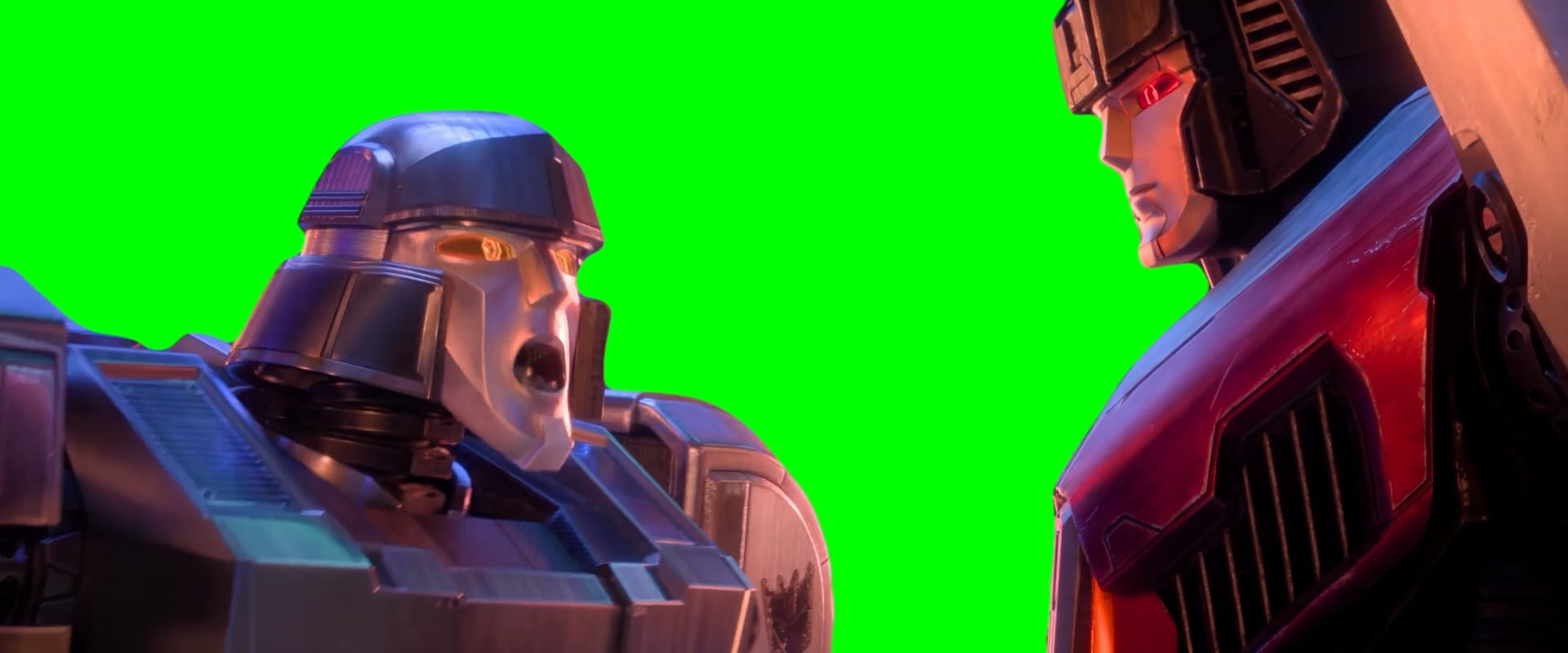 Megatron Headbutting Starscream Green Screen Meme Template | Transformers One movie (2024)