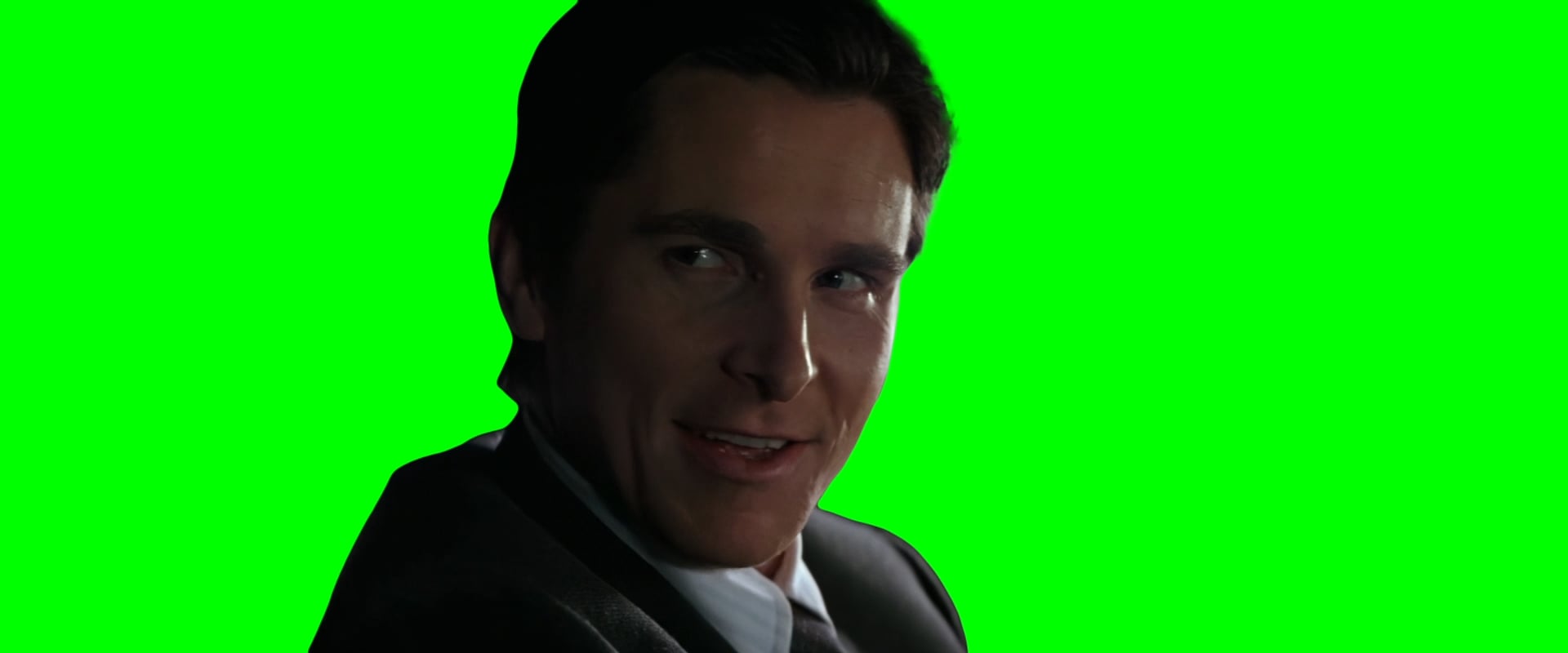 Batman saying "Does It Come In Black?" Green Screen Meme Template | Batman Begins movie (2008)