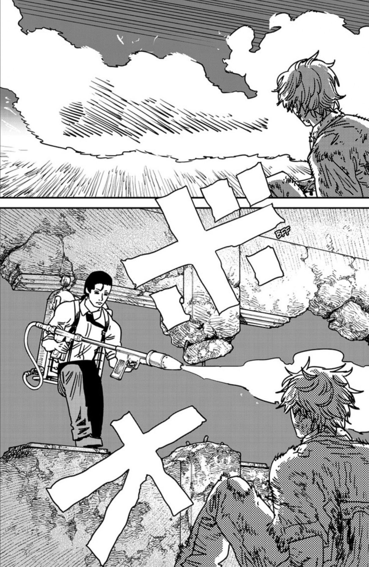 This MF burning a friend to the main character right in front of him (Chainsaw Man Chpt 214)